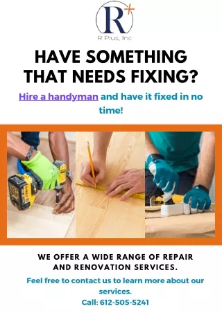 have something that needs fixing