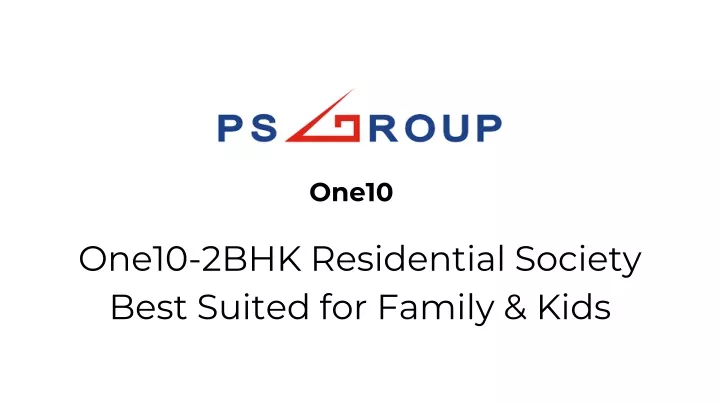 one10 2bhk residential society best suited for family kids