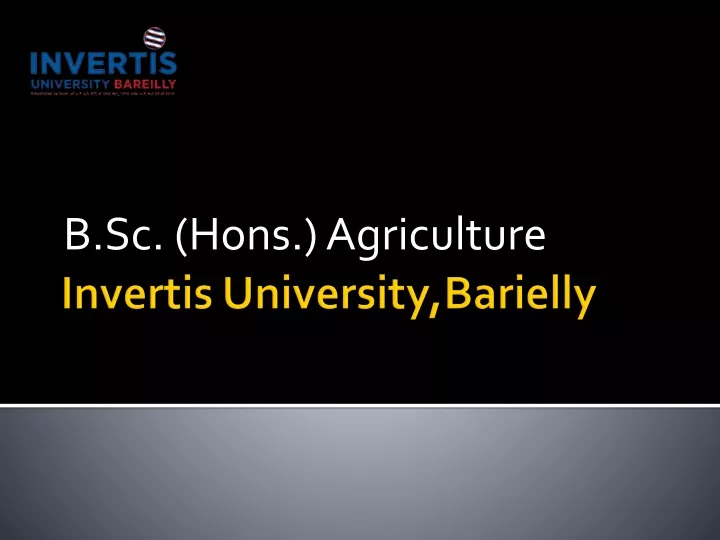 b sc hons agriculture