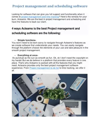project management and scheduling software