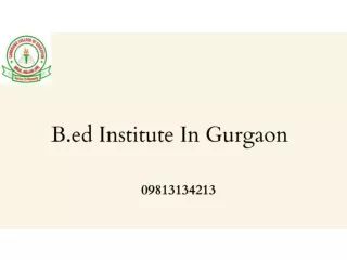 B.ED Colleges In Gurgaon