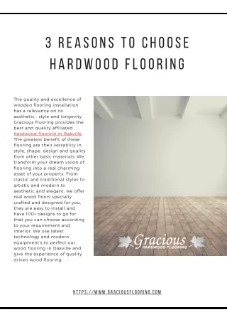 3 Reasons To Choose Hardwood Flooring