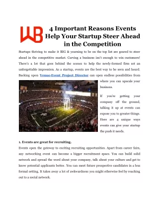 Contact Venue and Event Project Director - Bart Whitaker