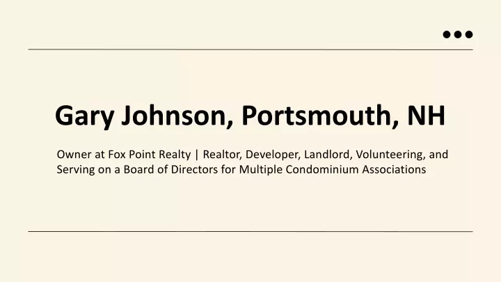 gary johnson portsmouth nh