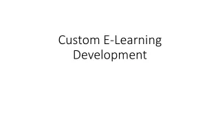 Custom Elearning Development