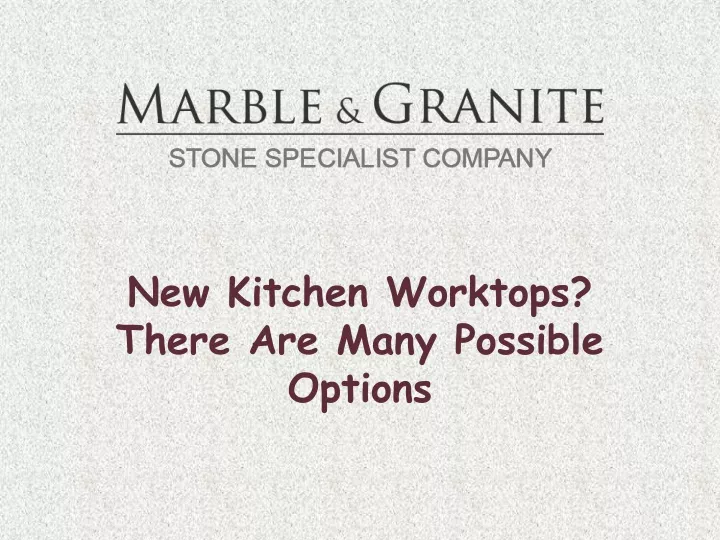 new kitchen worktops there are many possible options
