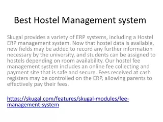 best hostel management system