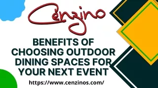Benefits of Choosing Outdoor Dining Spaces for Your Next Event