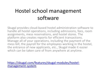 hostel school management software