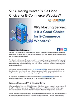 vps hosting server is it a good choice