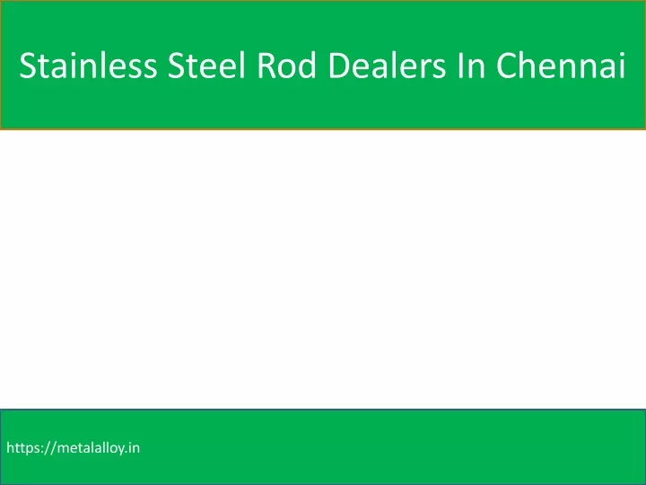 stainless steel rod dealers in chennai