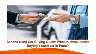 Second Hand Car Buying Guide - What to check before buying a used car in Pune