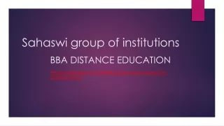 BBA Distance Education