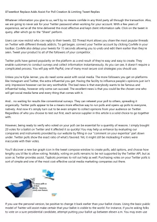 tweetbot replace adds assist for poll creation