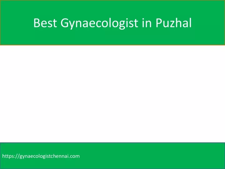 best gynaecologist in puzhal