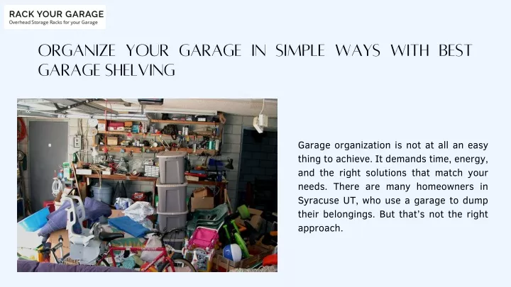 organize your garage in simple ways with best