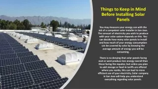 Things to Keep in Mind Before Installing Solar Panels