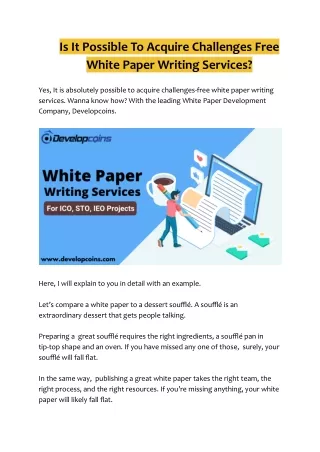 is it possible to acquire challenges free white