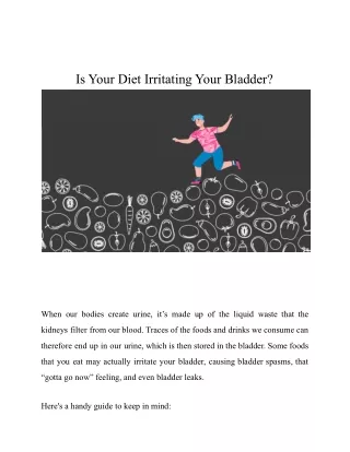 Is Your Diet Irritating Your Bladder