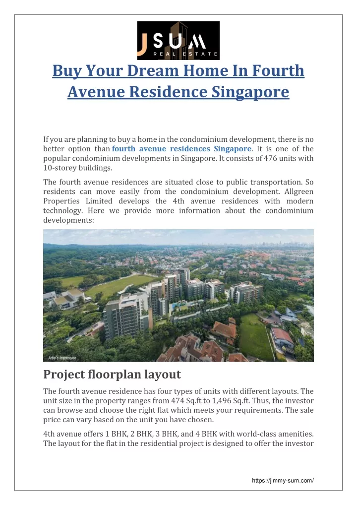 buy your dream home in fourth avenue residence