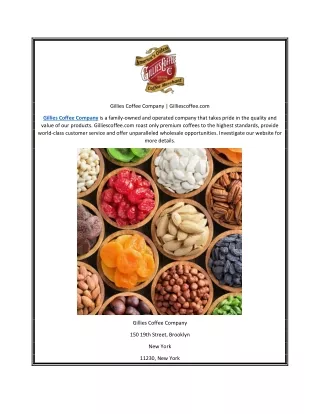 Gillies Coffee Company | Gilliescoffee.com