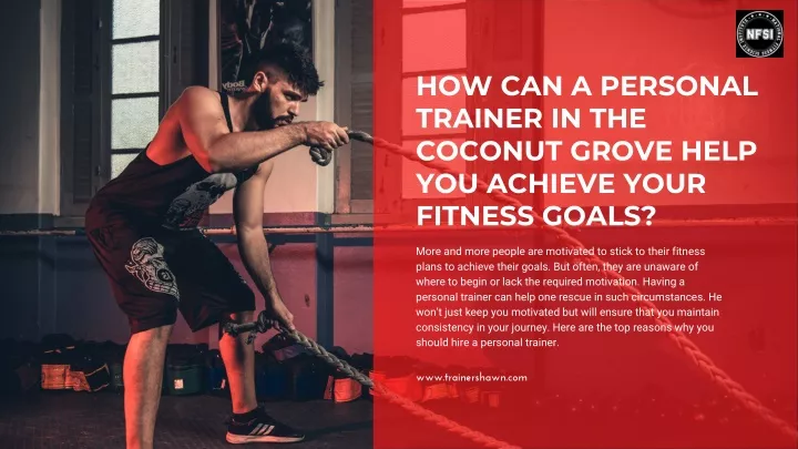 how can a personal trainer in the coconut grove