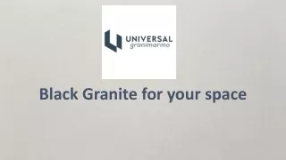 Black granite for your space