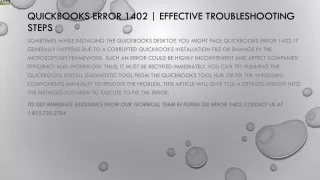 quickbooks error 1402 effective troubleshooting steps