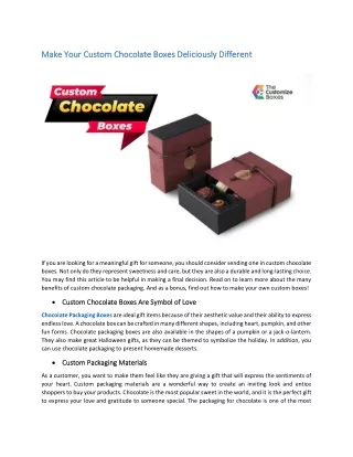 make your custom chocolate boxes deliciously