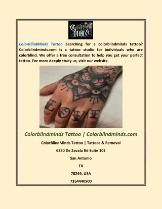 Colorblindminds Tattoo  Colorblindminds.com