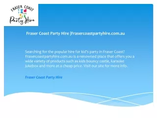 Fraser Coast Party Hire Frasercoastpartyhire.com.au