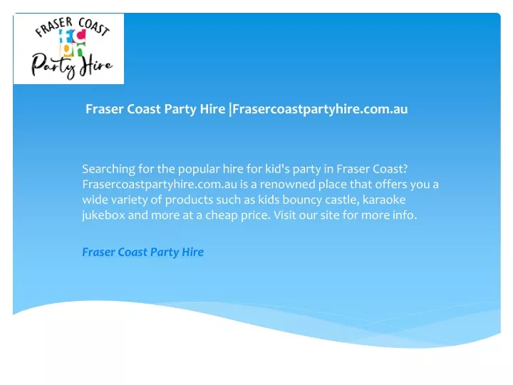 fraser coast party hire frasercoastpartyhire com au