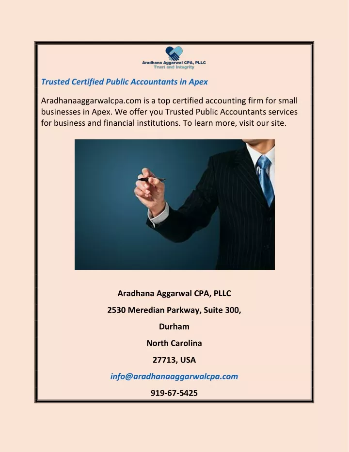 trusted certified public accountants in apex