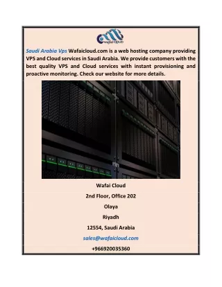 Saudi Arabia Vps  Wafaicloud.com