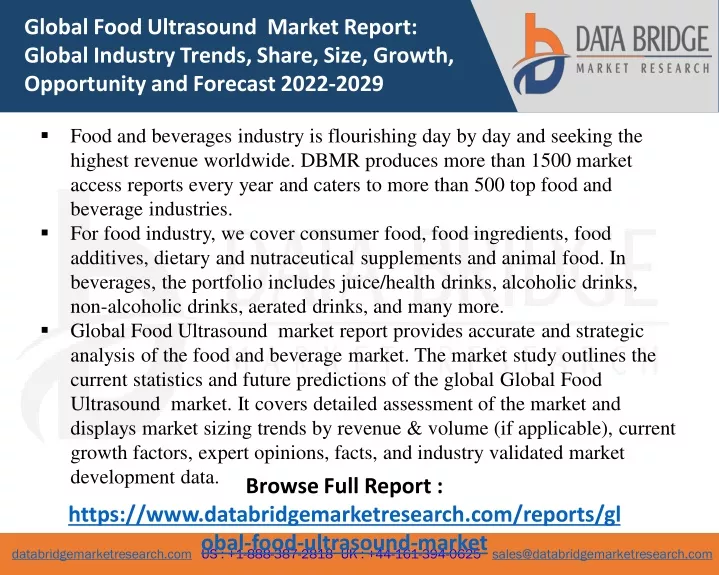 global food ultrasound market report global