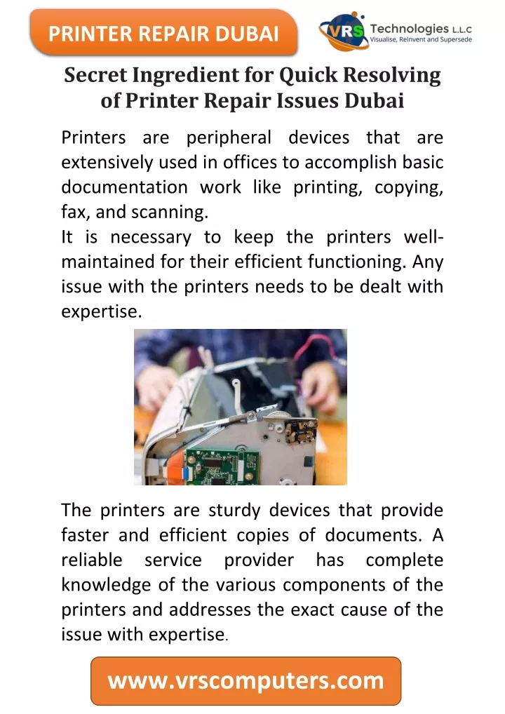 printer repair dubai