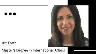 Irit Tratt - Master’s Degree in International Affairs