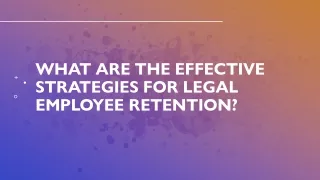 what are the effective strategies for legal