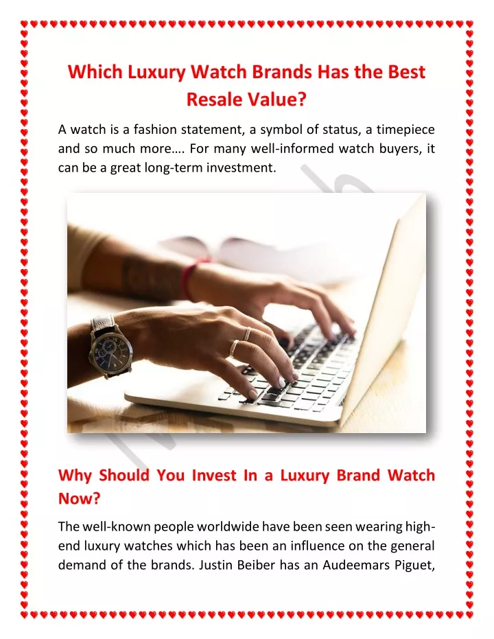 which luxury watch brands has the best resale