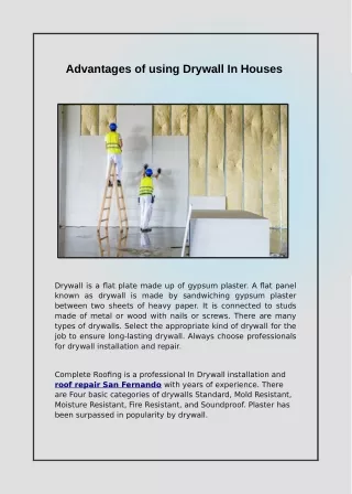 A Short Note About Drywall