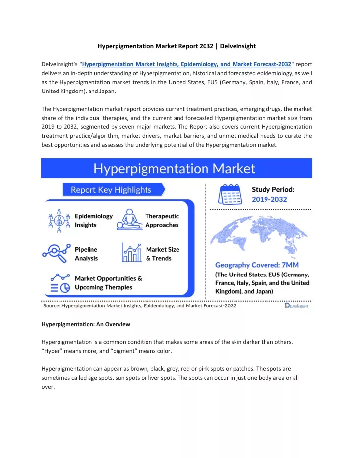 hyperpigmentation market report 2032 delveinsight