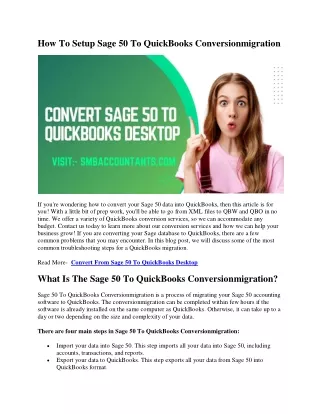 How To Setup Sage 50 To QuickBooks Conversionmigration( 19-08-2022) 448473737, QUWUPXBCNENE.
