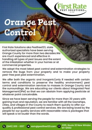 orange county pest control  | Exterminator New Windsor NY