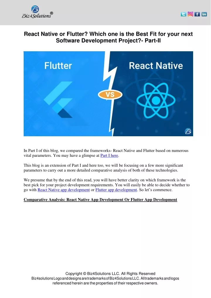 react native or flutter which one is the best