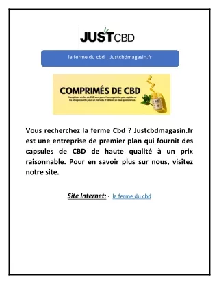 la ferme du cbd | Justcbdmagasin.fr