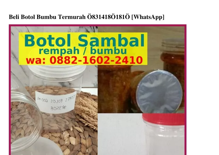 beli botol bumbu termurah 831418 181 whatsapp