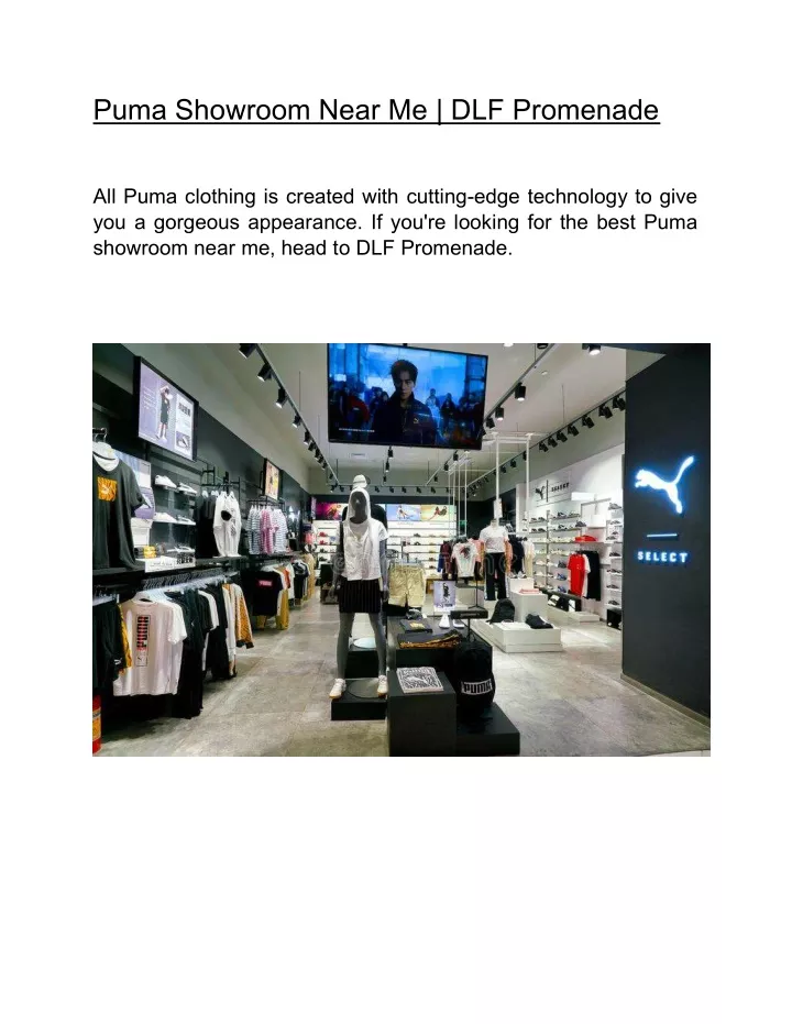 puma showroom near me dlf promenade