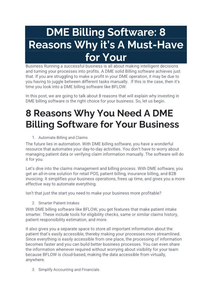 dme billing software 8 reasons why it s a must