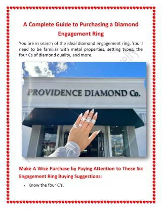 A Complete Guide to Purchasing a Diamond Engagement Ring_ProvidenceDiamondFineJewelry