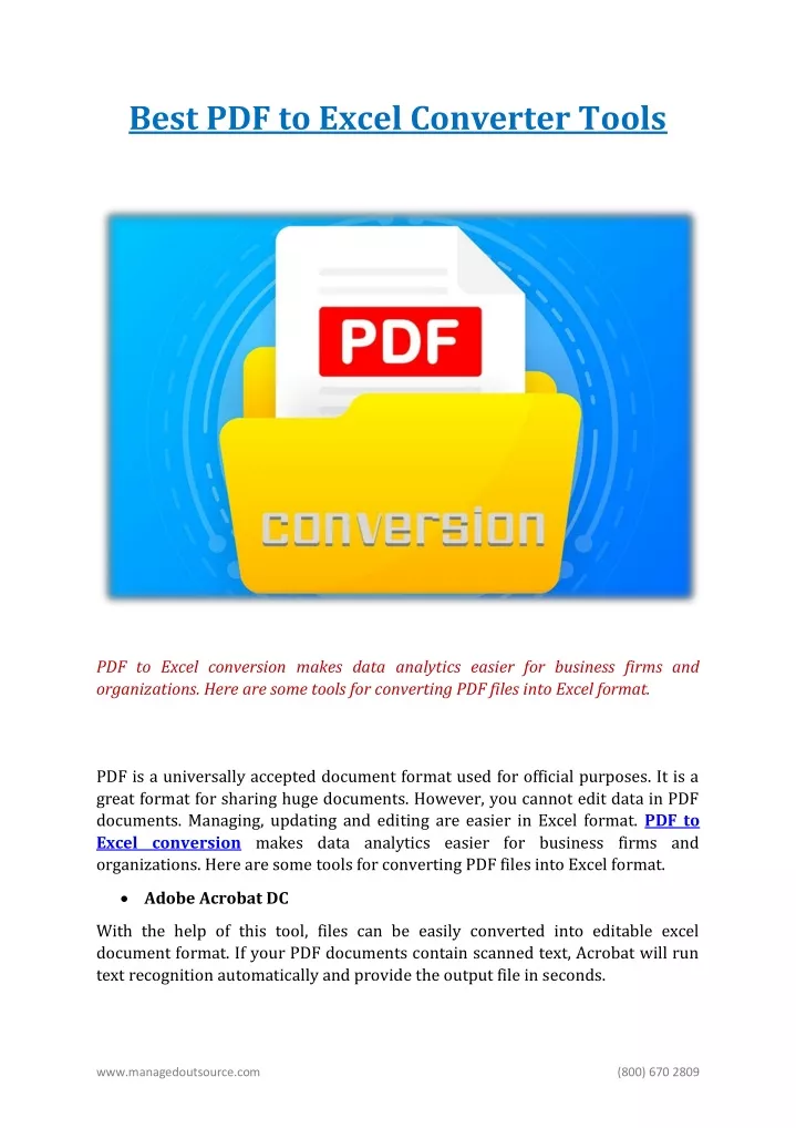 best pdf to excel converter tools